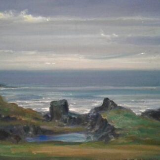 Coastal Pool at Malin Head - Irish seascape painting for sale - A painting of a stretch of the Malin Head coast